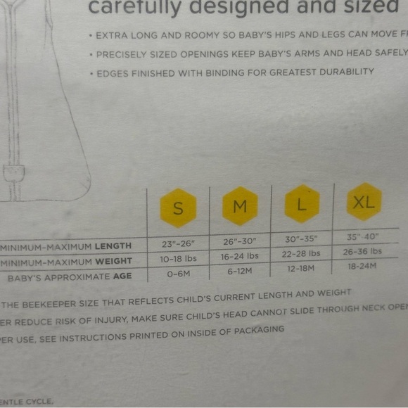 Burt’s Bees Beekeeper Wearable Blanket White With Blue Stars L 12-18 Months NWT - Picture 6 of 6